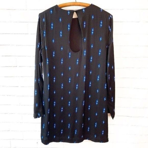 EQUIPMENT Black Anjelisa Lighting Bolt Dress NWT - Picture 6 of 11